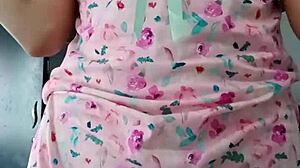 Look at my innocent colleague modeling sexy pink pajamas.