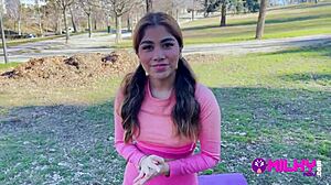 Fat Fan Fucks Peruvian Actress In Park!