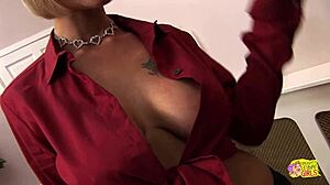 Sensual Blonde Disciplined by Lesbian Boss