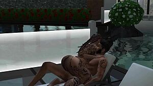 Sims 4 - Tierra Gets Fucked by the Pool