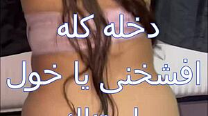 Mooie huisvrouw creampie in slaapkamer, vrouw gebogen met grote kont en lang haar