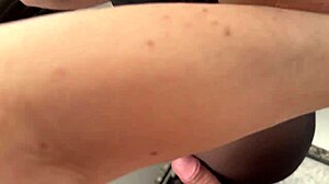 horny mature stella sucks cock on knees