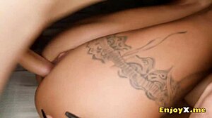 brunette with huge tits licks and rides old buddy's cock