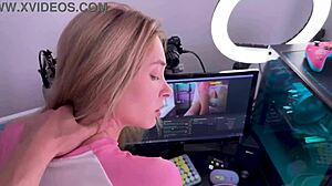 Stepsister engages in webcam roleplay with spanking and bare feet