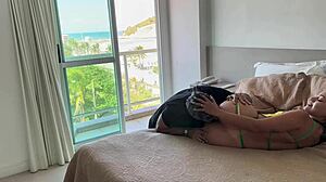 I woke her with oral, now she's riding my hard cock.