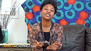 African Casting - Sexy Bikini Model Gets the Job Done Deep Gagging