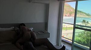 I woke her with oral, now she's riding my hard cock.