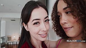 The Realtor Says, 'My Big Tits Are Perfect for This Swinger Threesome, Aren't They?'