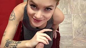 Petite redhead Sage Fox moans from hard pussy pounding in lingerie