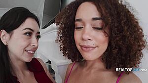 The Realtor Says, 'My Big Tits Are Perfect for This Swinger Threesome, Aren't They?'