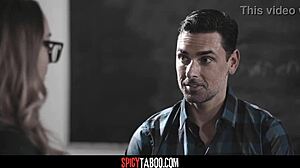 Virgin teen 18+ with pigtails fucks her drama teacher for fame