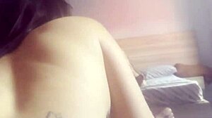 i had a quickie with my boyfriend, teasing with my huge pussy lips and big tits before assfucking