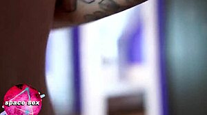 teen 18+ fingers pussy to orgasm in stockings solo