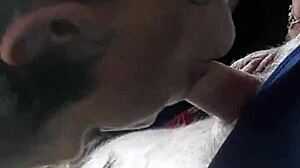 Wow, She Swallows Cum in Colorado Car Blowjob!