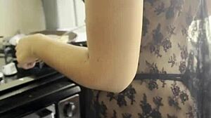 my friend came to cook for me wearing only lingerie and a thong 😘