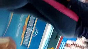 I hided the camera for her ass in leggings candidly