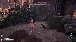 stellar blade nude mod playthrough part 12 with curvy character