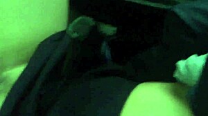 Super hot amateur babe in webcam couple scene with mature partner