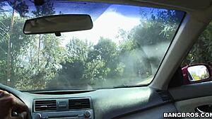 I watch blonde suck big black cock in backyard