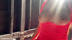 italian big tits long hair milf artemisia love bouncing tits