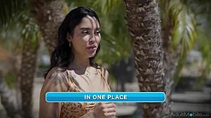 Petite Abbie Maley and Pierce Paris fucking in nature, moaning and sucking 😍