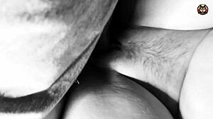 Primo piano di casalinga che si fa fottere e sborra