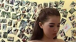 beautiful asian woman with big tits poses fresh