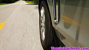 Bondage teen deepthroats and gets hardfucked in missionary 😈