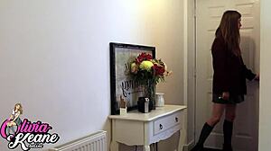 Naughty college student getting spanked 😈