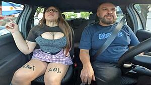 ari gets licked in public ride