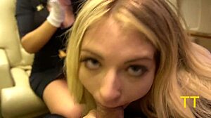 teddy tarantino gets triple bj by horny pj flight attendants kiki willow & emma