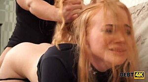 redhead calms broker with rough sex in debt4k