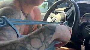 Just a girl trying to fix her sports bra in the gym parking lot