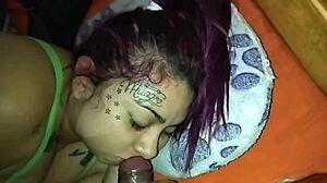 she gives me cum on my face, so delicious and loved in blowbang