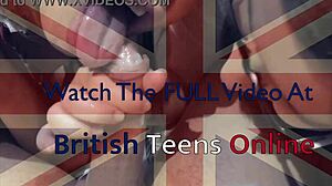 Two British Girls Suck Cock, Swallow Cum in FFM Scene.