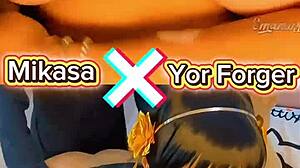 yor forger x mikasa cosplay which one is the naughtiest one in your opinion