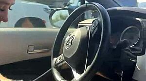 Just a girl trying to fix her sports bra in the gym parking lot