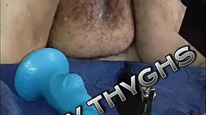 Fat Slut MistyThyghs Fucked With Huge Dildo Cunt Massage Creamy