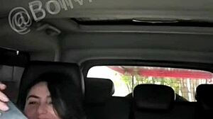 Mimi's naked in car heading to motel for sex