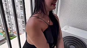 my cousin's husband can't handle it, but no problem, i'll take care of this sexy woman's pussy and ass