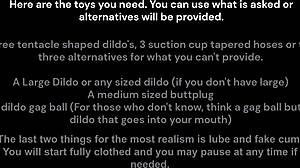 Crimson and Lost Girl give rough JOI with cum on ass.