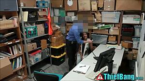 Shoplifting Teen 18+S Fuck Security Guard To Avoid Jail