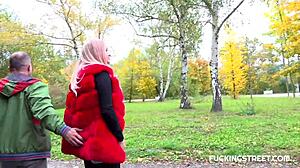 I Saved A Blonde In The Street And She Gave Me Unexpected Blowjob And Sex.