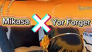 yor forger x mikasa cosplay which one is the naughtiest one in your opinion