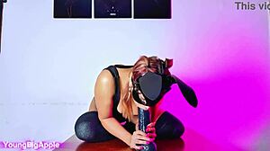 Playing with Huge BBC Amateur Latina Brunette