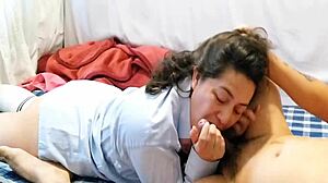 Secretary Whore Sucks Boss's Cock And Ass For Raise