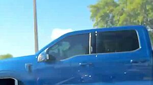 Just a girl trying to fix her sports bra in the gym parking lot