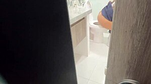 Step-Father Follows Step-Daughter To Bathroom.