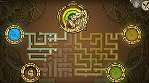 Playing with cute toy in innocent witches game