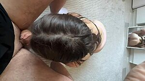 I decide to go without panties in front of my stepbrother to excite him, and he cums inside me